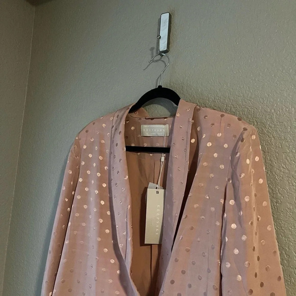 New Keepsake the Label Promise Peach Polka Dot Double Breasted Blazer NWT - Picture 7 of 9